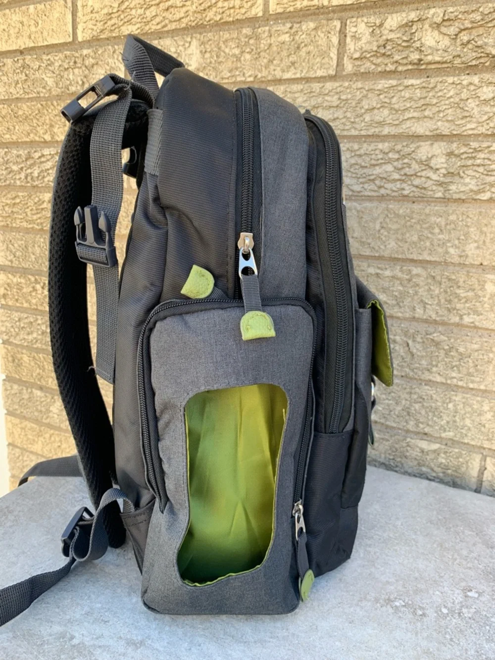 Eddie Bauer Crosstown Baby Diaper Bag Back Pack gray